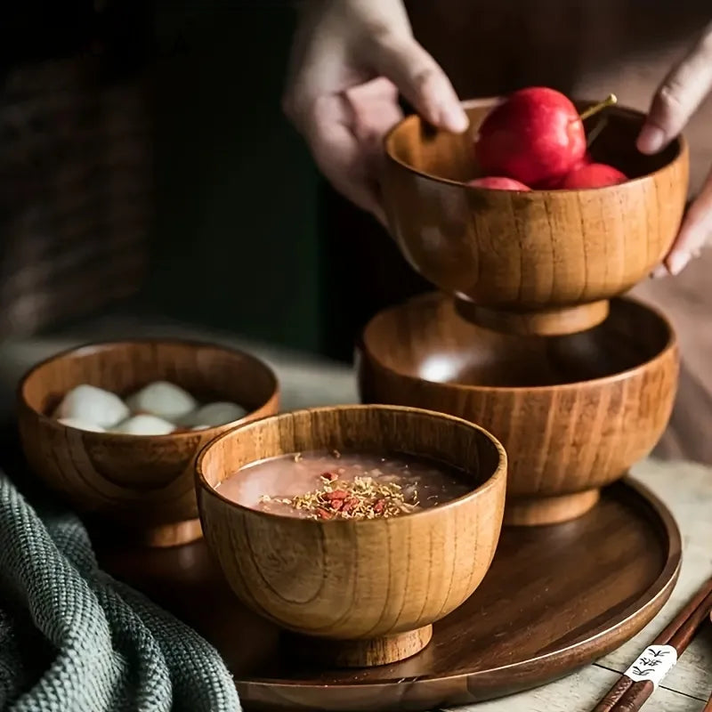 Timber Treasures: Artisanal Wooden Serving Bowl Collection